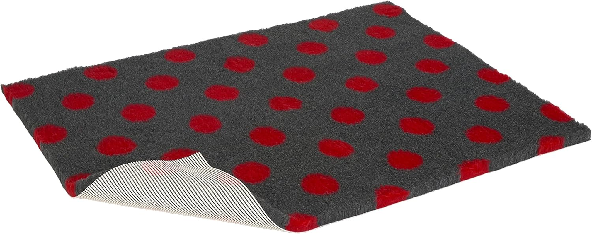 Vetbed Dog and Cat Bedding, Charcoal with Red Polka Dot