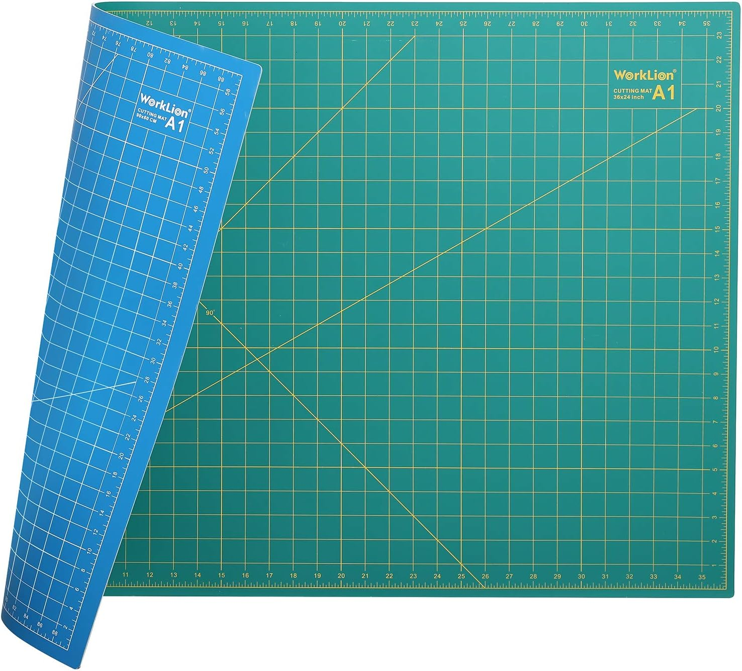 WORKLION Large Self Healing PVC Cutting Mat, Double Sided, Gridded Rotary Cutting Board for Craft, Fabric, Quilting, Sewing, Scrapbooking - Art Project (36&lsquo;&rsquo;L X 24&lsquo;&rsquo;W) image number 2