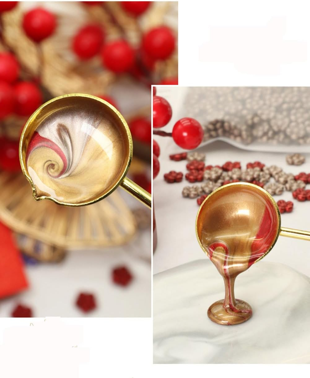 Elledia 160 Pcs Metallic Color Wax Sealing Beads Kit Matte Color Wax Seal Pellets for DIY Wedding Invitations Christmas Envelopes Gift Packaging Vintage Postal Sealing image number 1