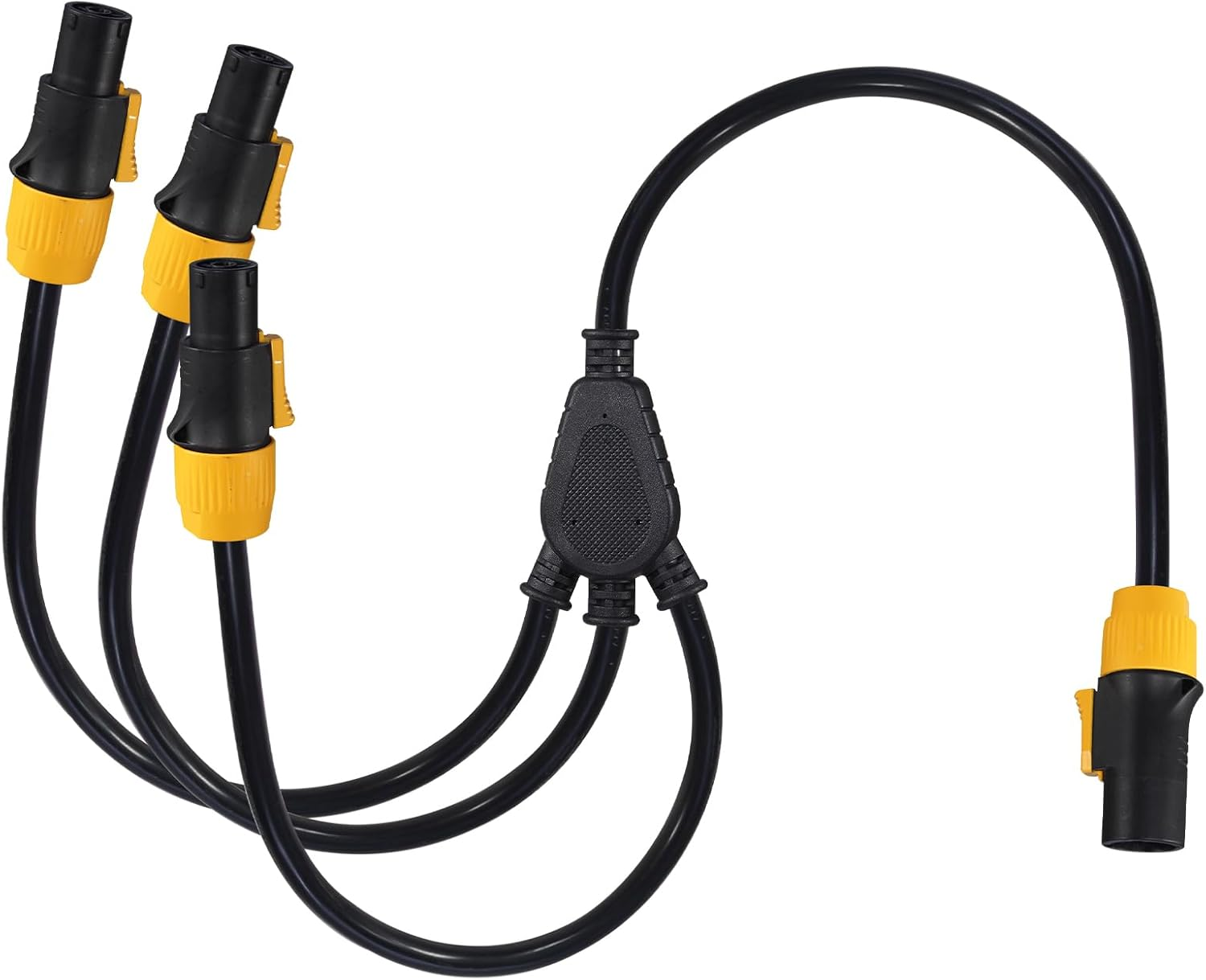 Powercon Ture1 NAC3MX-W to 3X NAC3FX-W Splitter Extension Cable 3 Ways Powercon Male to Female Cords 14 Gauge 3FT Heavy Duty image number 4