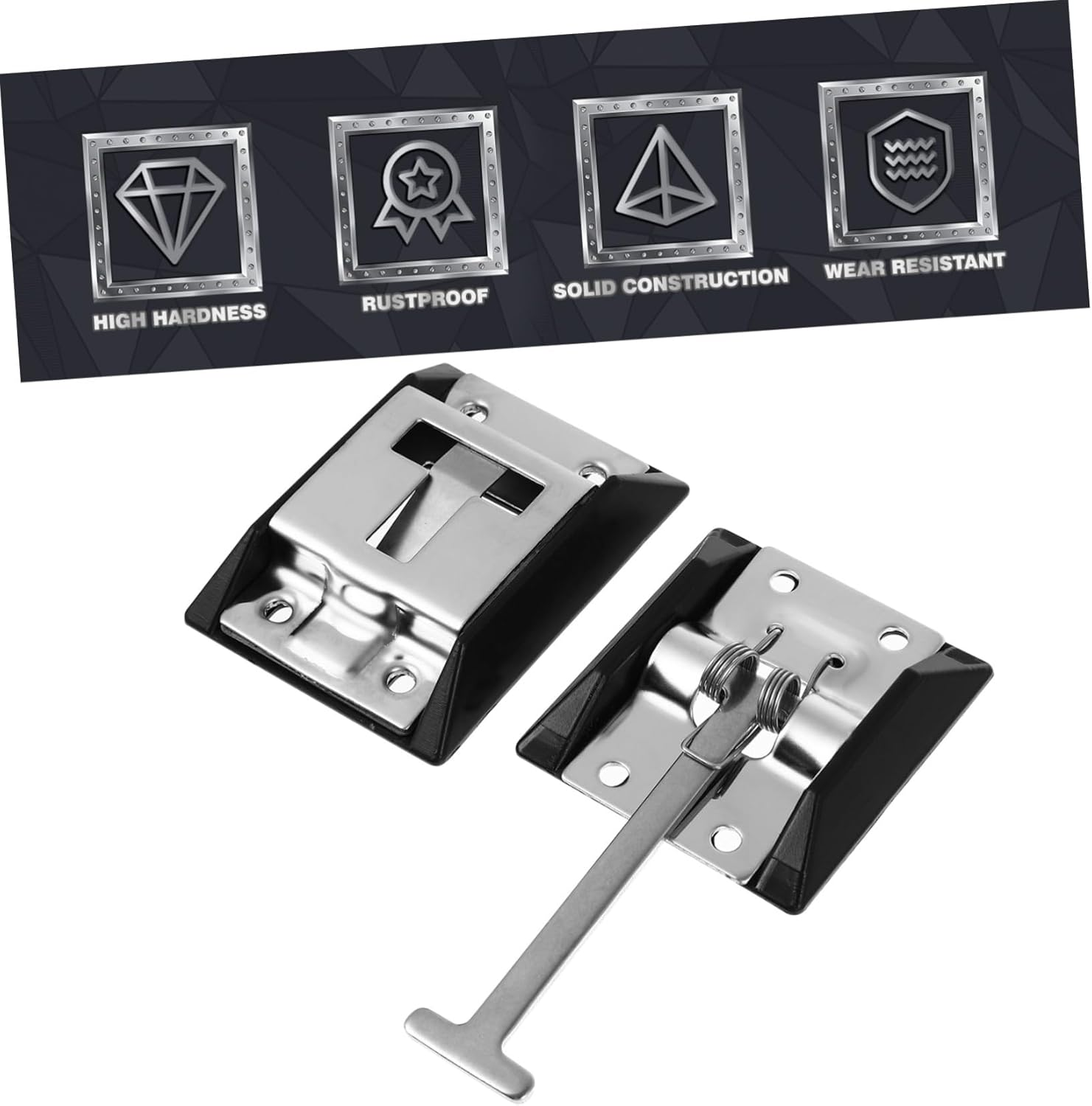 Iplusmile Stainless Steel Rv Door Catch Clip over Door Hook No Drill Metal Hook Latch for Van Trailer image number 4