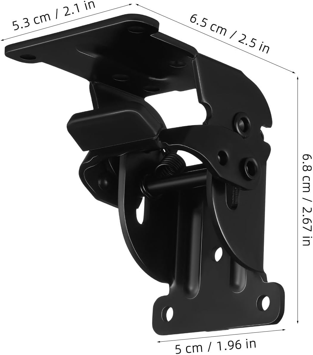 Tofficu Self Locking Hinge Brackets 4Pcs Furniture Hardware Connectors for Table Legs Folding Hinges for Wood Sectional Sofa image number 5