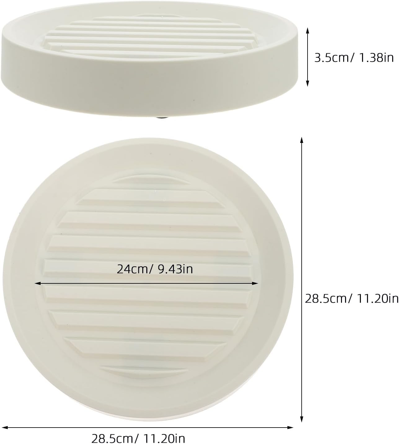 YARNOW Mobile Flower Pot Tray with Wheels - Thickened Plant Saucer for Easy Movement and Water Storage 28.5X24Cm White image number 6