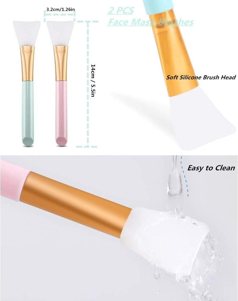 2PCS Silicone Face Mask Brush 2PCS Face Scrubber and 2PCS Exfoliating Lip Brush image number 3