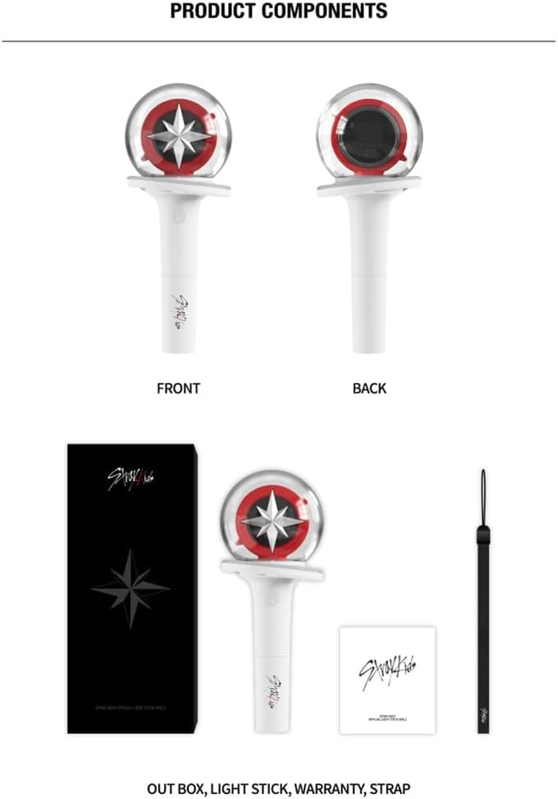 Kofisa Stray Kids Official Lightstick Ver 2, Stray Kids Kpop Merch, White image number 2