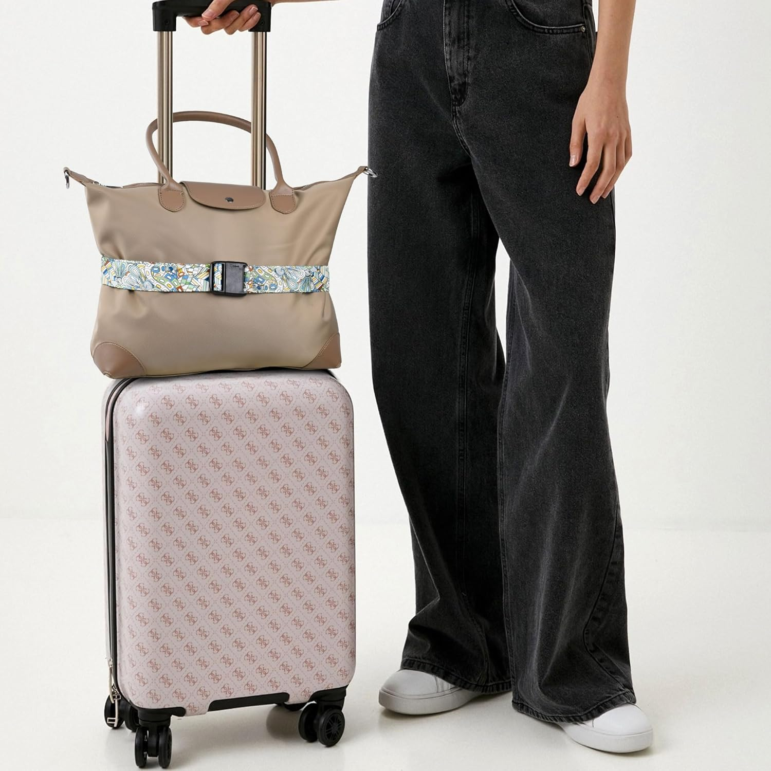 Travel Inspira Luggage Strap with TSA Combination Lock - Adjustable, Easy to Use, Protect Your Luggage (Rose Window) image number 6