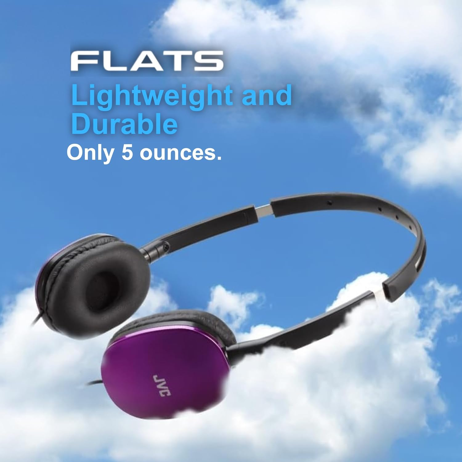 JVC HAS160V Flat Headphones (Violet)