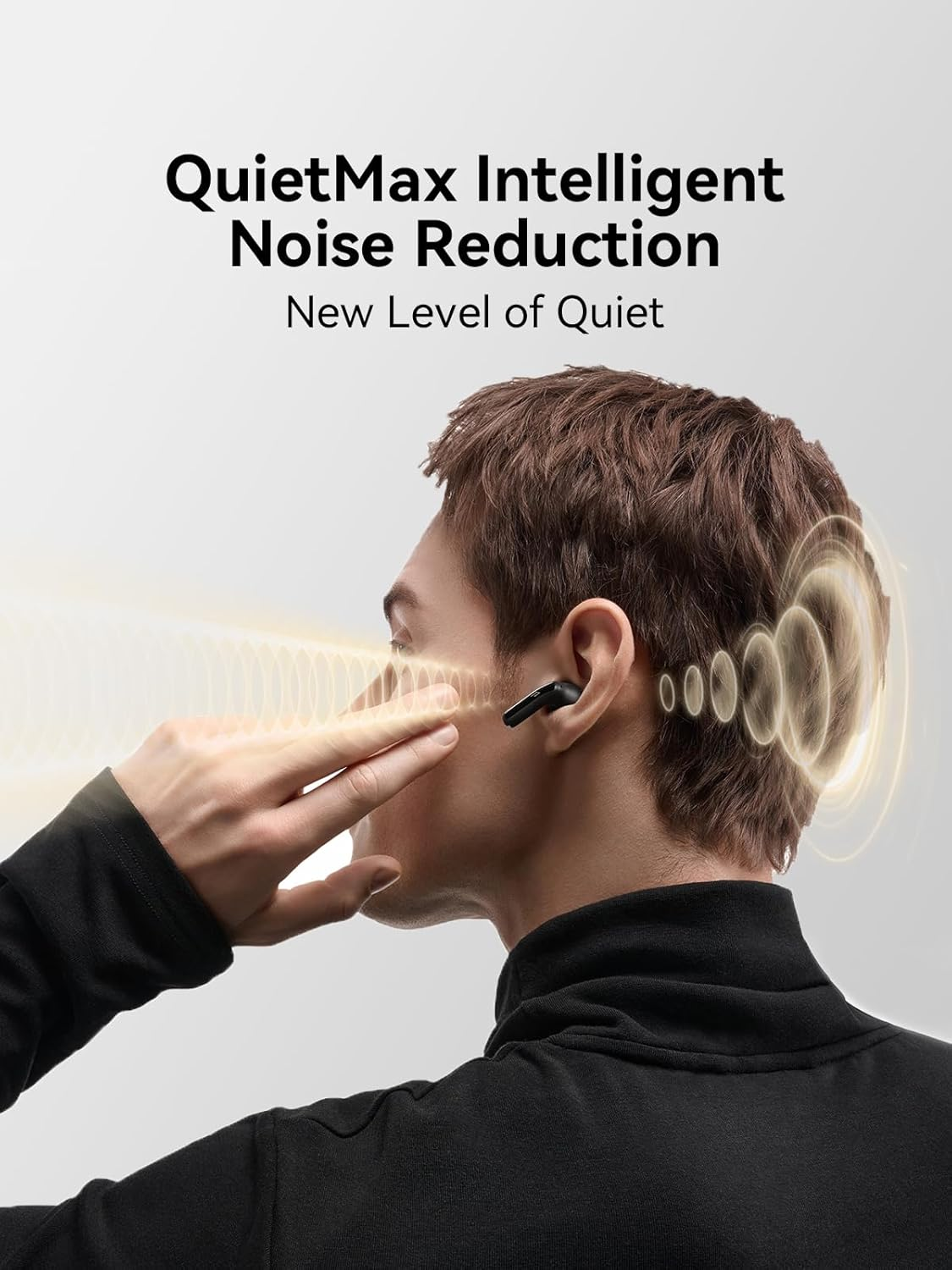 1MORE Q21 Wireless Earbuds, Noise Cancelling Headphones, Aerospace-Grade Driver, 4 MIC ENC for Crystal-Clear Calls, Dual-Device Connection, 6 EQ Presets, Bluetooth 5.4, IPX5, LDAC (Black) image number 2