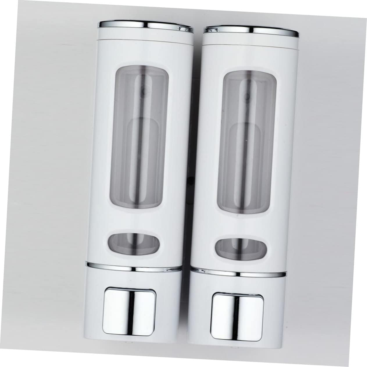 BRIGHTFUFU Manual Liquid Soap Dispenser Double-Head Abs Plastic Pump 400Ml Waterproof for Bathroom Kitchen Shower image number 5