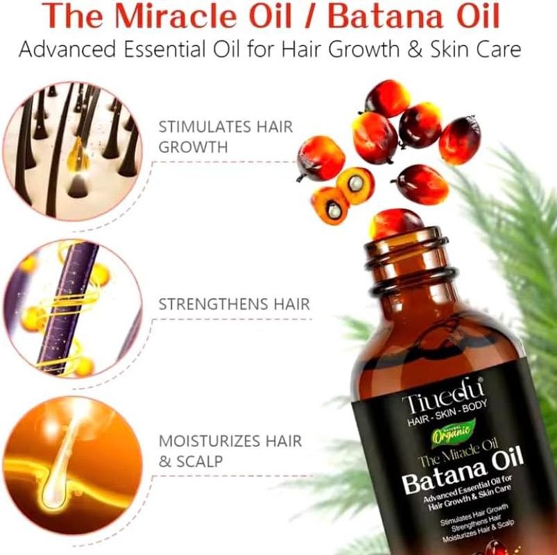 Batana Oil for Hair &ndash; Natural & Unrefined | Deeply Nourishes Scalp & Moisturizes Hair | Perfect for Dry, Brittle, or Damaged Hair | 60Ml image number 2