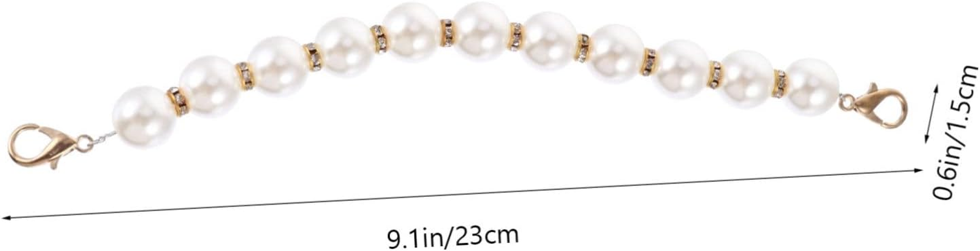 HOODANCOS 2Pcs Quality Metal Luggage Straps Belts Suitcase Strap Bag Chain Pearl Chain image number 3