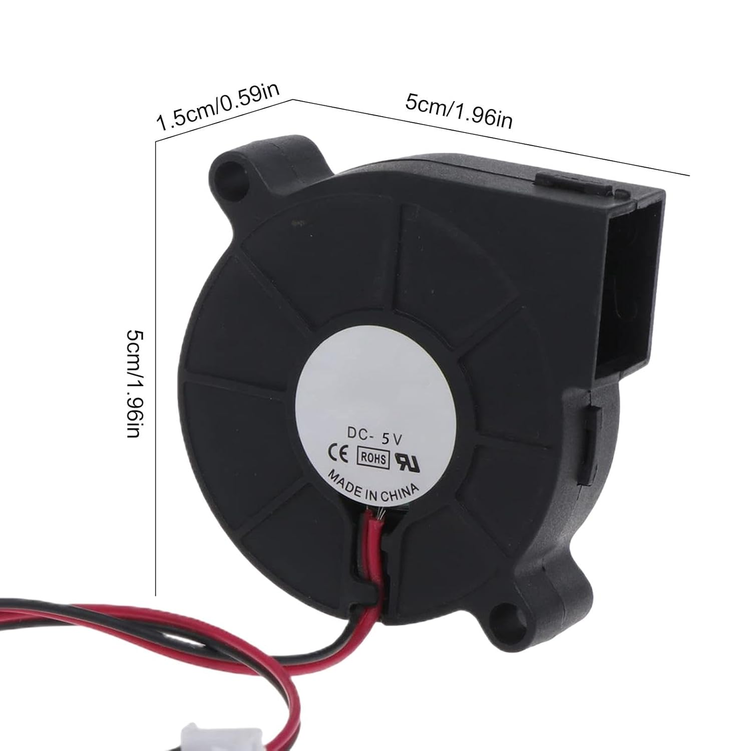 Brushless Dc Fan Blower - 5V/12V/24V Ball Bearing Dc Brushless Cooling Turbo Fan - 2 Pin Connector Replacement Blower Printer Accessory image number 5
