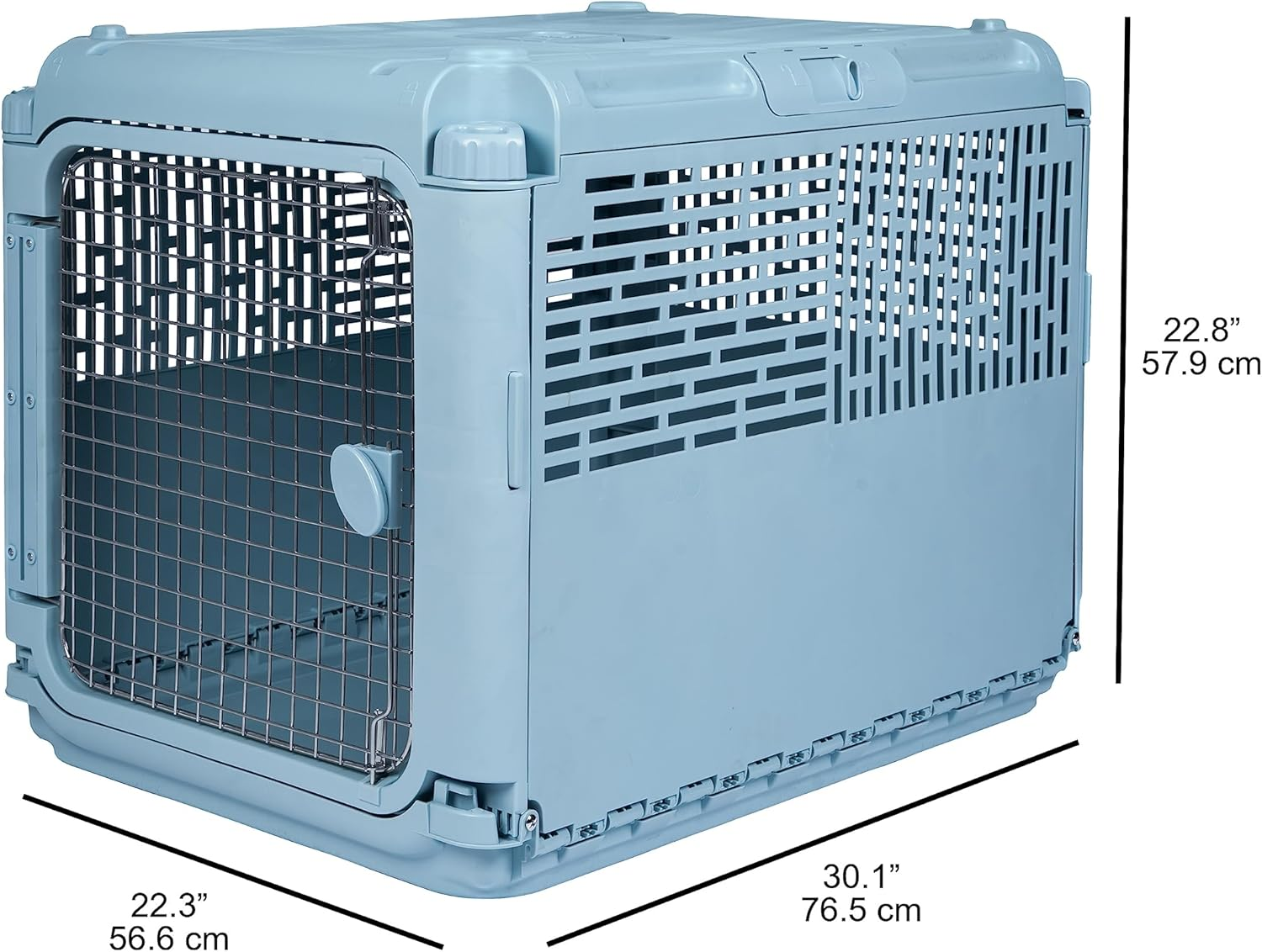 SPORT PET Plastic Kennels Wire Door Travel Dog Crate, Collapsible Kennel image number 1