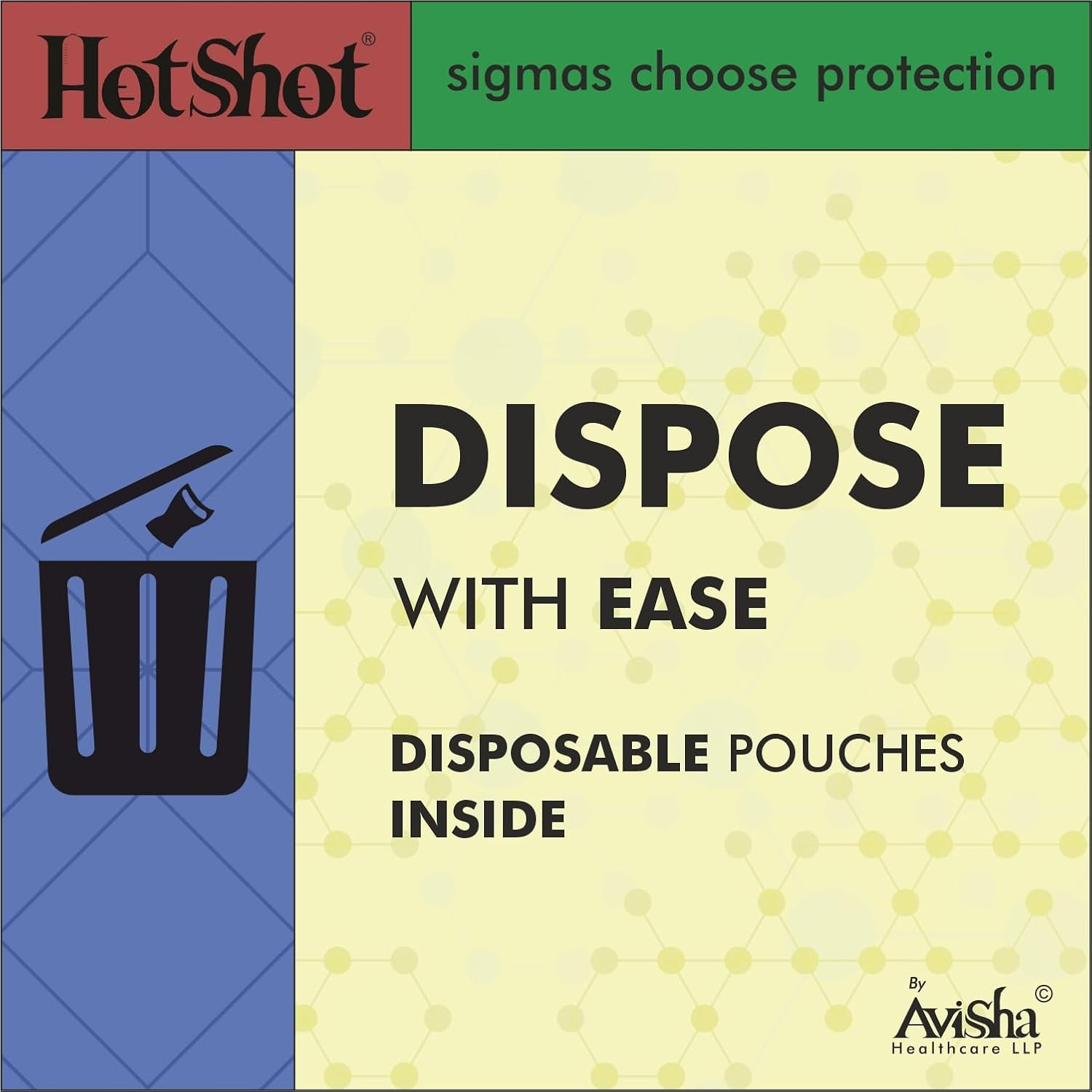 HOT SHOT 4IN1 Dotted, Ribbed, Contored and Extra Time Condom for Men - 10 Count