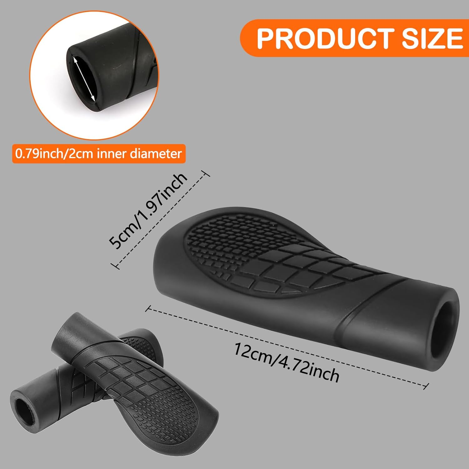 2 Pack Rollator Handle Grips - Universal Anti-Slip Cushion Pads for Comfortable Walking and Mobility Accessories with 1 Inch Diameter - Compatible with Wheelchairs, Walkers, and Knee Walkers image number 4