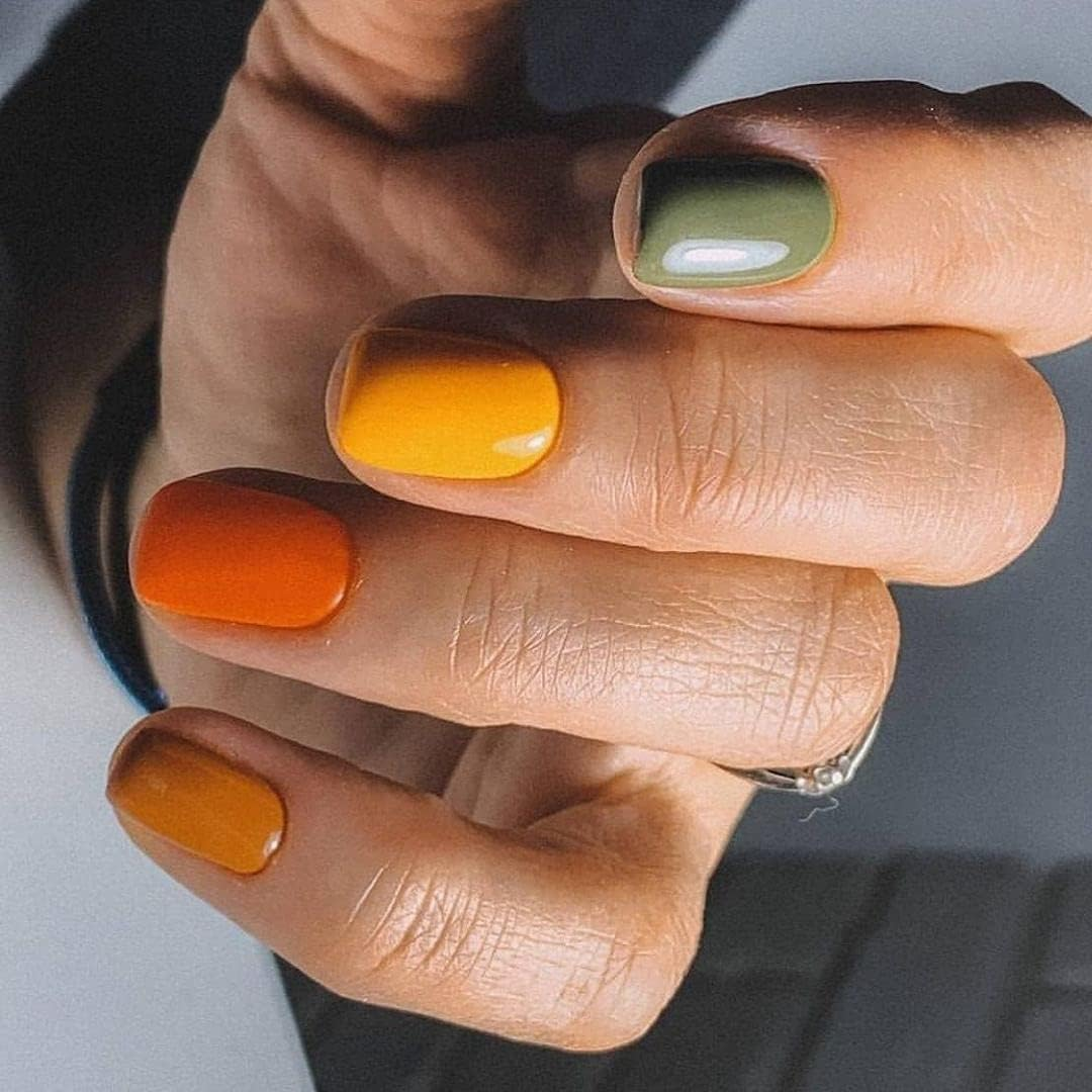 Vishine 6Pcs Gel Nail Polish Kit Fall Winter Orange Yellow Green Gel Nail Polish Set Colors Collection Soak off LED UV Gel Polish Nail Kit 8Ml image number 5