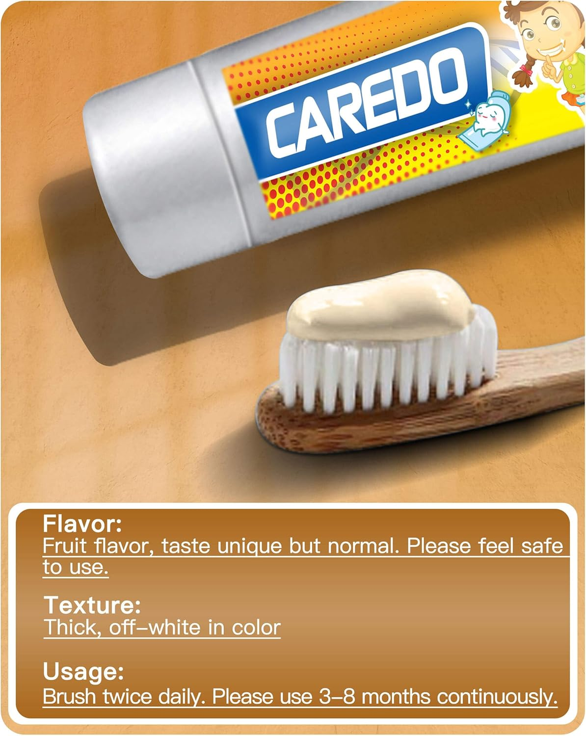 Kids Hydroxyapatite Toothpaste for Reversing Cavities, Fluoride Free Home Cavity Repair, Safe Toddler & Baby Toothpaste for Enamel Repair, Tooth Decay Repair Remineralizing Fruity 1.76 OZ image number 5