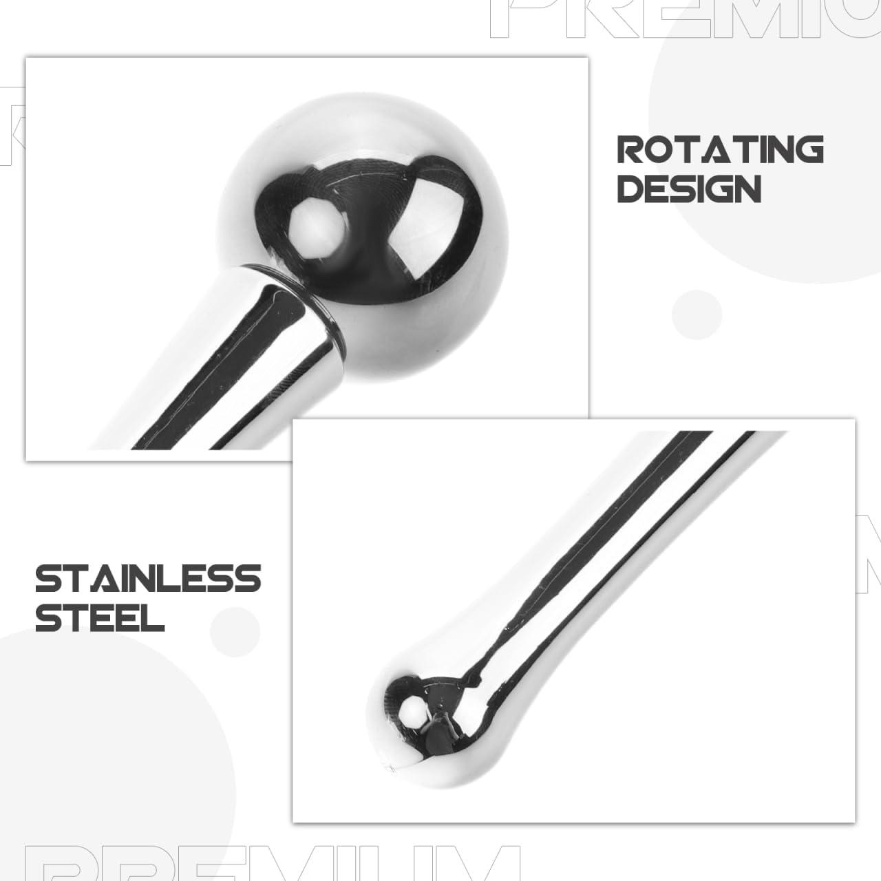 WOFASHPURET Ice Roller for Face and Eye Cooling Stainless Steel Facial Massage Ball for Puffiness Relief and Skincare Routine image number 2