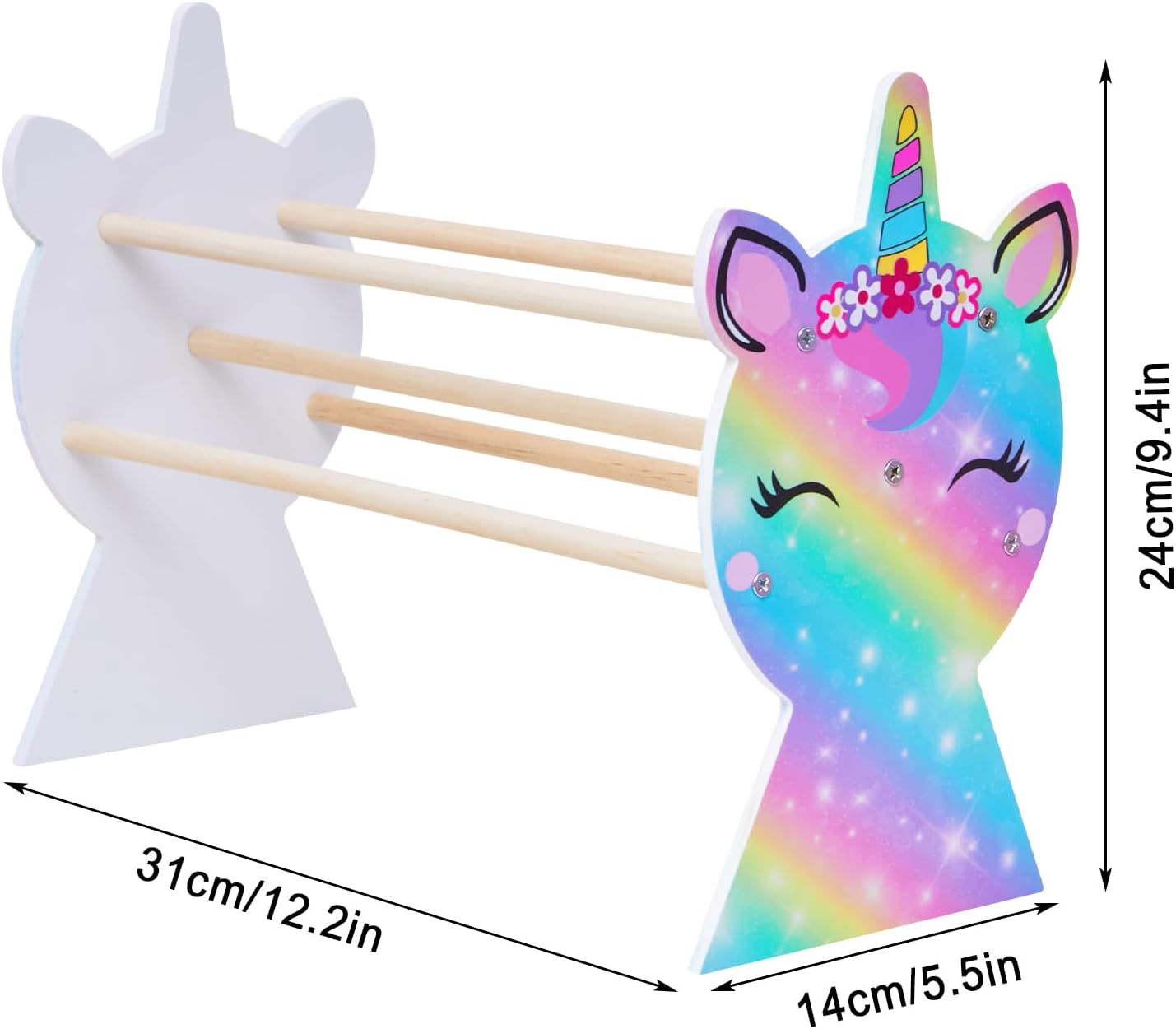 Unicorn Castle Headband Holder Girls Hair Accessories Organiser Hairband Display Stand Organiser for Girls Room Accessories image number 5