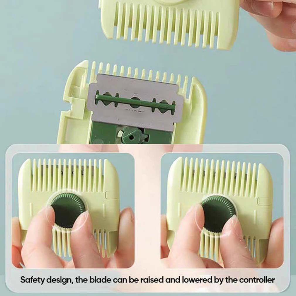 2-In-1 Hair Trimming and Thinning Comb - Dual-Sided Razor with Sharp Edges for Cutting and Styling (Grey) image number 4