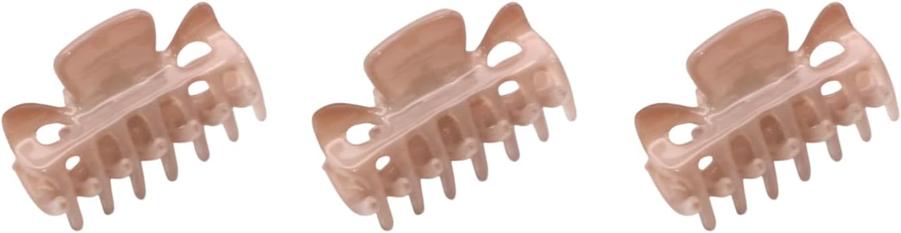 Parcelona French Classic Tortoise Shell Brown Very Small Approx 1 1/2 Inch Hair Claws with Covered Spring - 3 Pieces