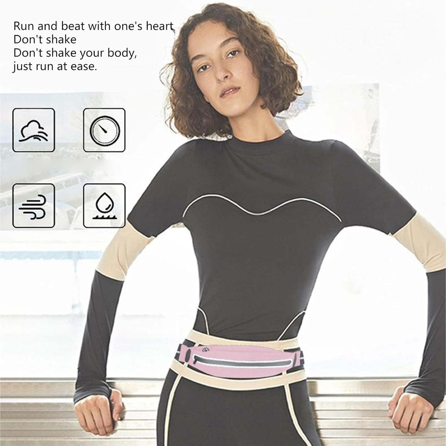 THJOPOKEEL 2 Pcs Running Belt for Men & Women - Secure Jogging Pouch for Phone, Keys & Essentials. Water Resistance, Adjustable for All Cell Phones image number 4