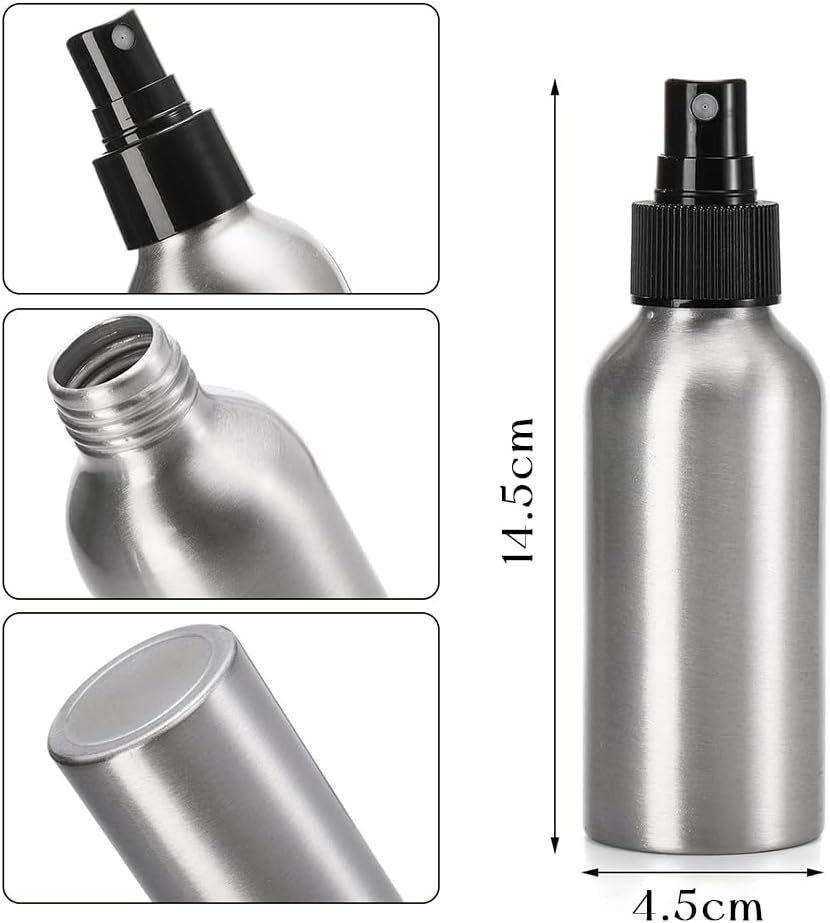 12 Pack Aluminum Fine Mist Spray Bottles,Small Refillable Bottle,Leak Proof Spray Dispenser Bottles,For Travel,Cosmetic,Perfume,Toner, Essential Oil Storage image number 1