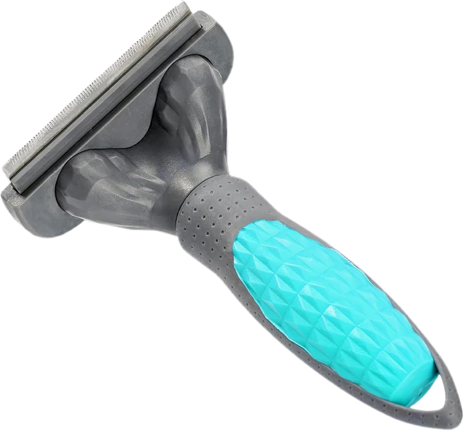 Pet Swift Deshedding Tool for Pets - Stainless Steel Comb, Ergonomic Rubber Handle, Perfect for Short Hair - Easy Clean Dog Grooming Brush