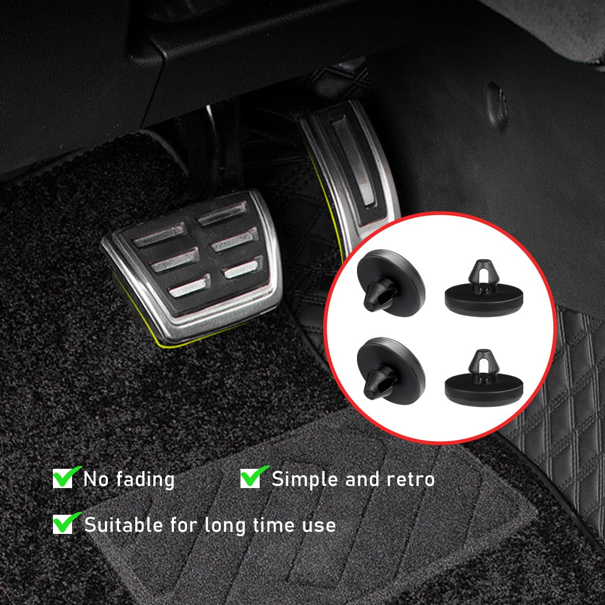 Povtii 4 PCS Brake Switch Stopper, Car Brake Pedal Stop Pad Replacement Compatible with 90541-06036, Automotive Brake Light Switch Pad, Clutch Pedal Stopper Car Accessories - 8 Pcs image number 3