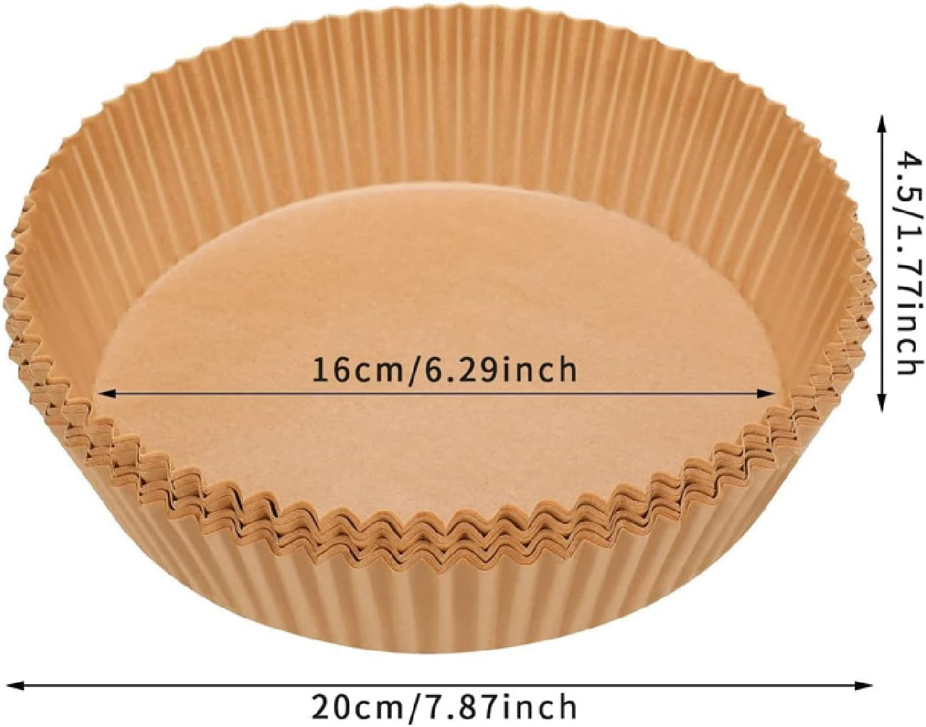 Mumoo Bear Air Fryer Disposable Paper Liners round [100 Pack], 6.3Inch Air Fryer Parchment Paper Liner, Non-Stick Air Fryer Paper Pads Oil Resistant, Waterproof, Food Grade Baking Paper for Microwave image number 5