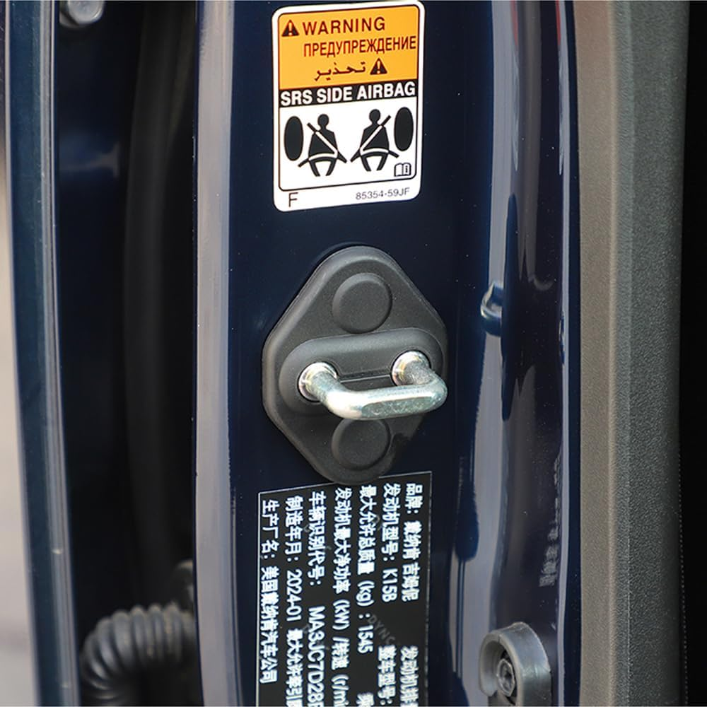 FSYHKJ 5PCS Car Door Lock Latches Cover Protector for Suzuki Jimny 2019-2025 ABS Car Interior Accessories Plate Cover Decoration (Black) image number 3