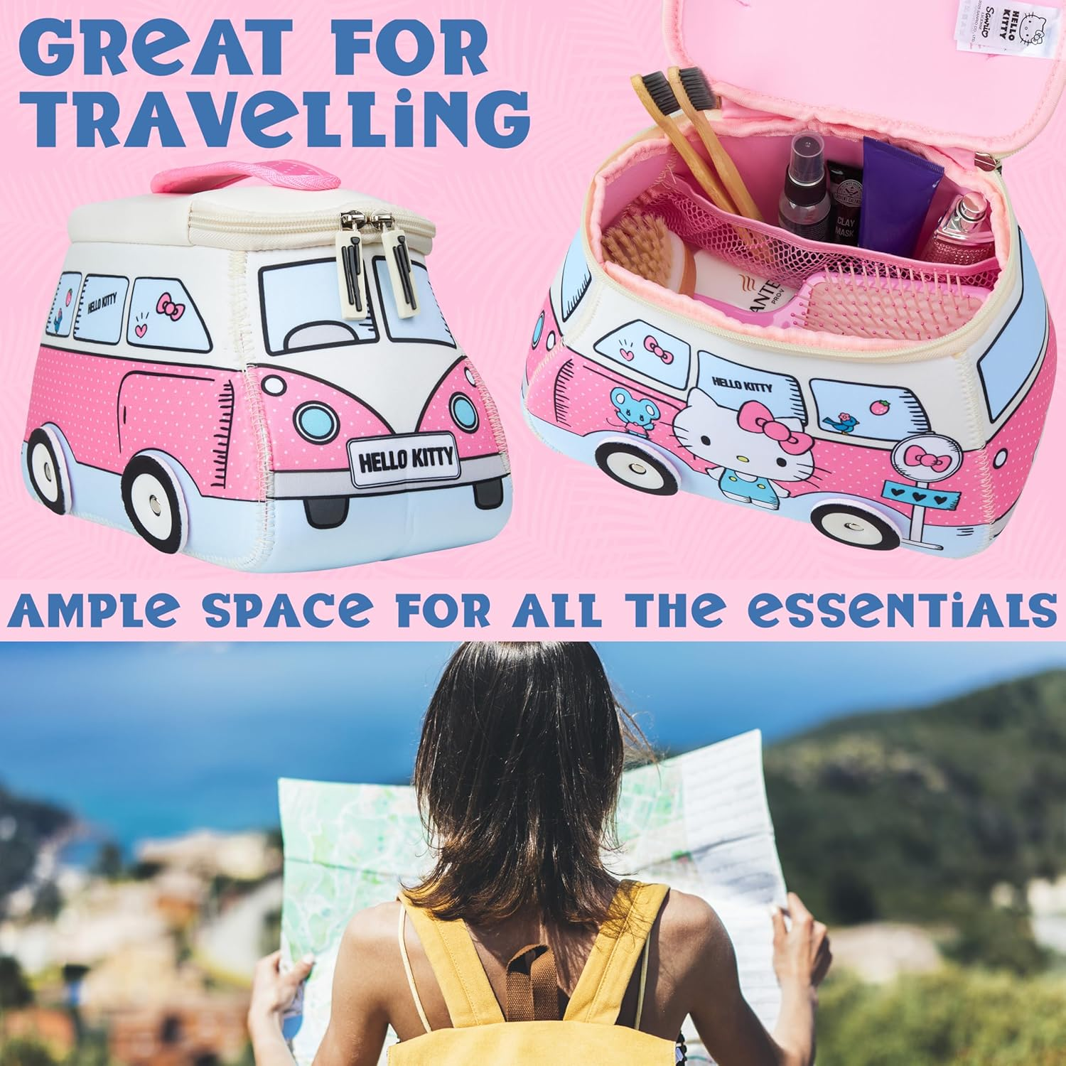 Get Trend Toiletry Bag (Pink/Multicolor)