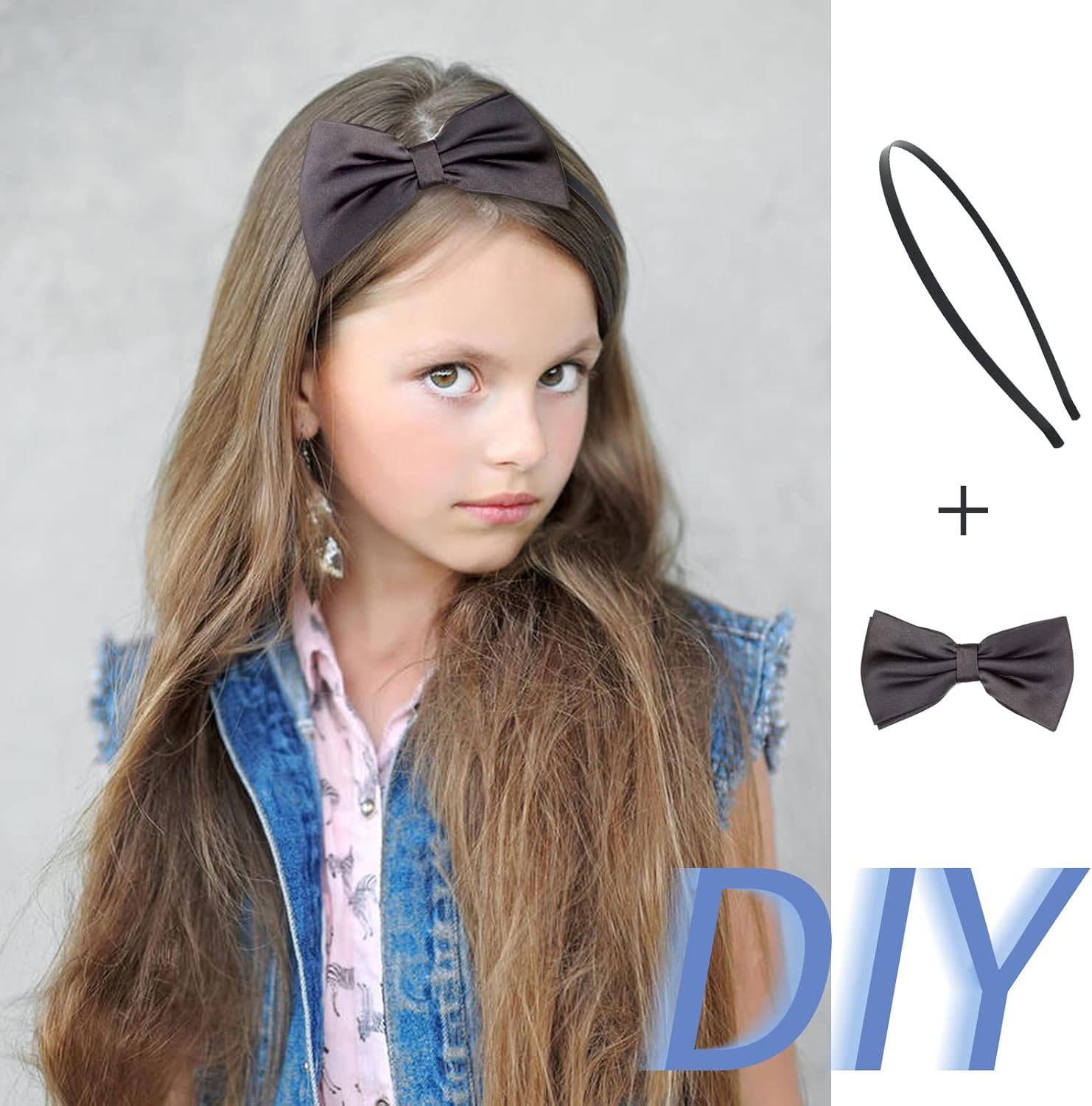 Cinaci 30 Pack 5MM /0.2 Inch Wide Thin Blank Plain Smooth Metal Base DIY Headbands Hair Bands for Women Men Girls Hair Accessories Craft Silver Gold Black (Black) image number 4