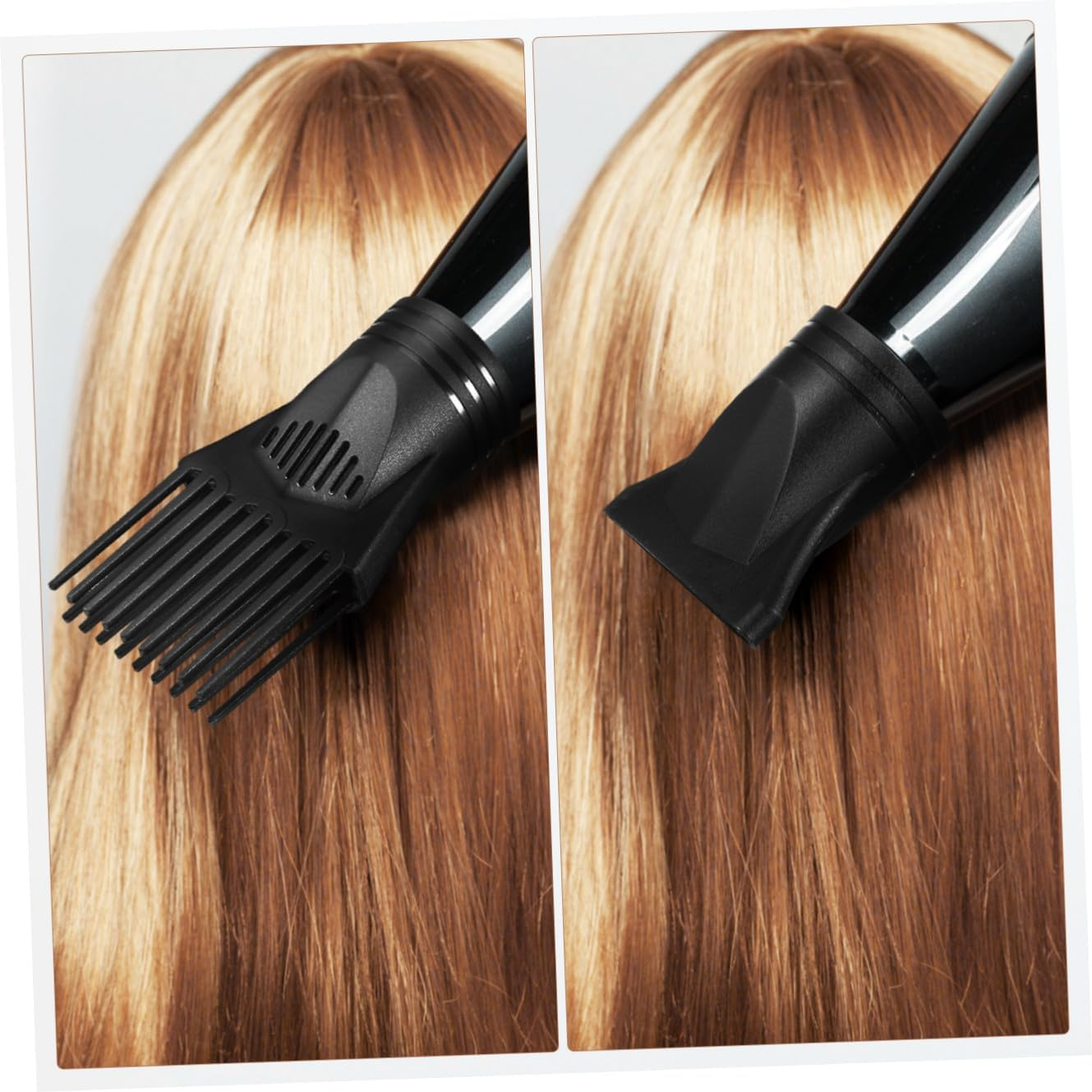 LABRIMP 2 Pcs Hair Dryer Attachments Professional Plastic Nozzle Comb Diffuser for Versatile Styling Easy Detangling Compatible with Models Suitable for Straight Curly Hair image number 3