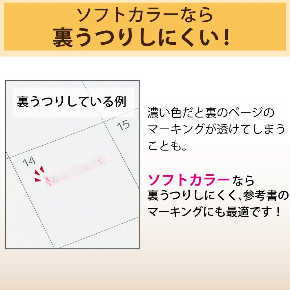 KOKUYO Beetle Tip Dual Color Highlighter, Fluorescent Markers, Soft Colors Set, Japan Import (PM-L313-3S) - Soft image number 5