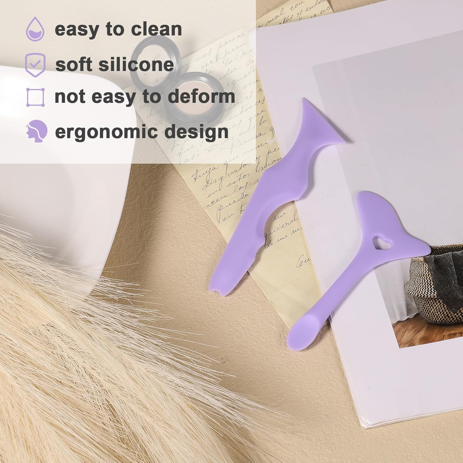 SAVITA 2Pcs Eyeliner Stencils, Silicone Winged Eyeliner Tool Helper for Beginners Eyeliner Stencils Wing Tips Multi-Purpose Eye Make-Up Tool for Eyeliner, Eyelash, Eyebrow, Lip Line, Face Contour image number 3