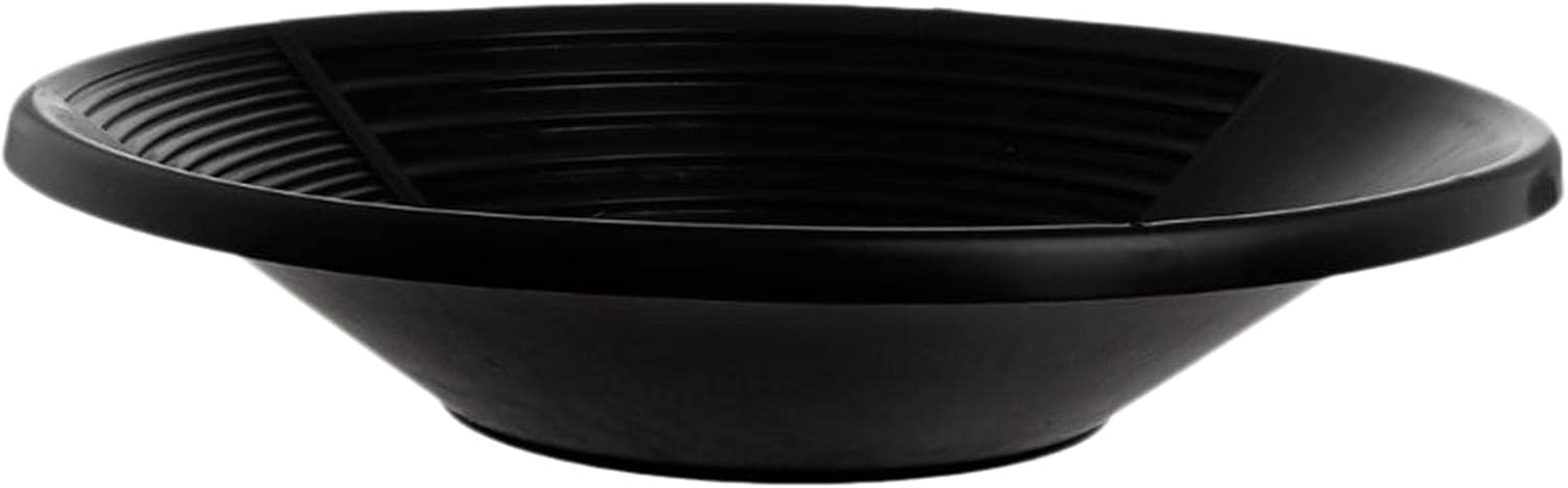 Prettyia 15Inch Plastic Gold Pan with Two Riffles for Nugget Mining Prospecting Creek River Panning - Black
