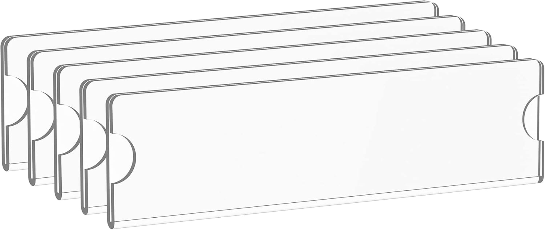 Richboom Acrylic Wall Name Plate Holder, 2X8 Inch, 30 Pack Clear Acrylic Sign Holder Frame with Adhesive Tapes, Door Plates for Home, Office, Classroom