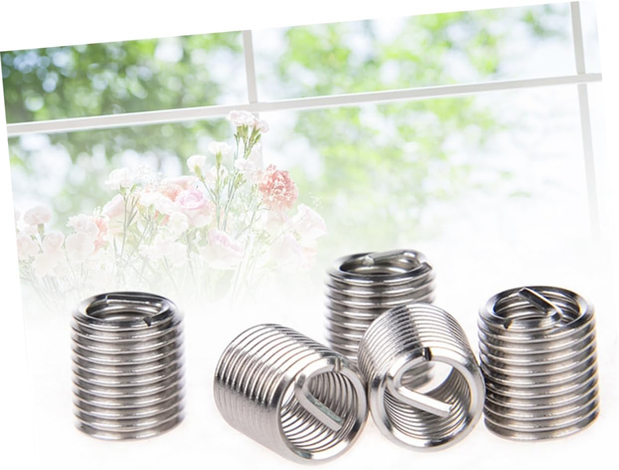 SOLUSTRE 60Pcs Thread Inserts Kit Helicoil Repair Tool Stainless Steel Wire for Automotive Screw Thread Repair