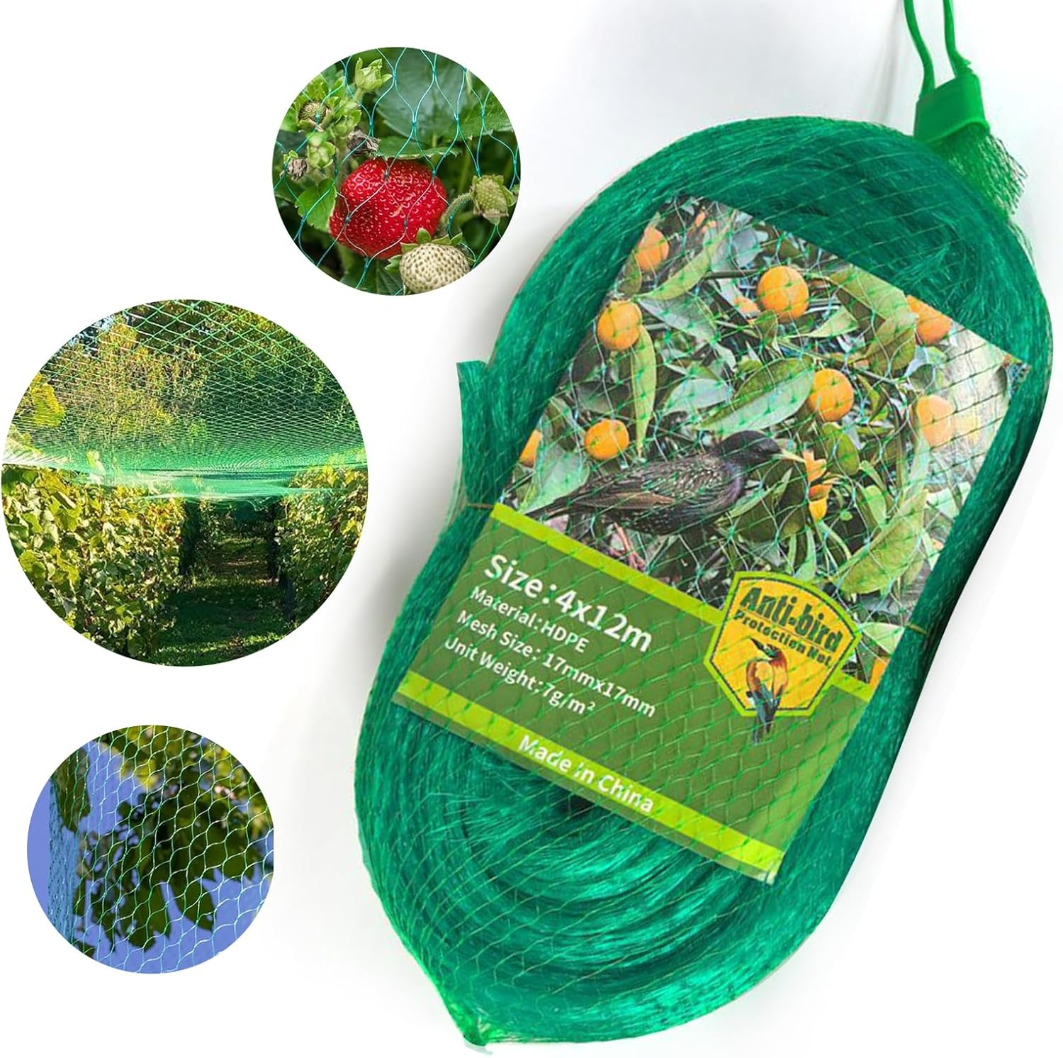 Verdantvibes Bird Netting for Garden, 13FT X 40FT Durable Uv-Resistant Mesh for Fruit Trees, Vegetables & Plant Protection image number 6