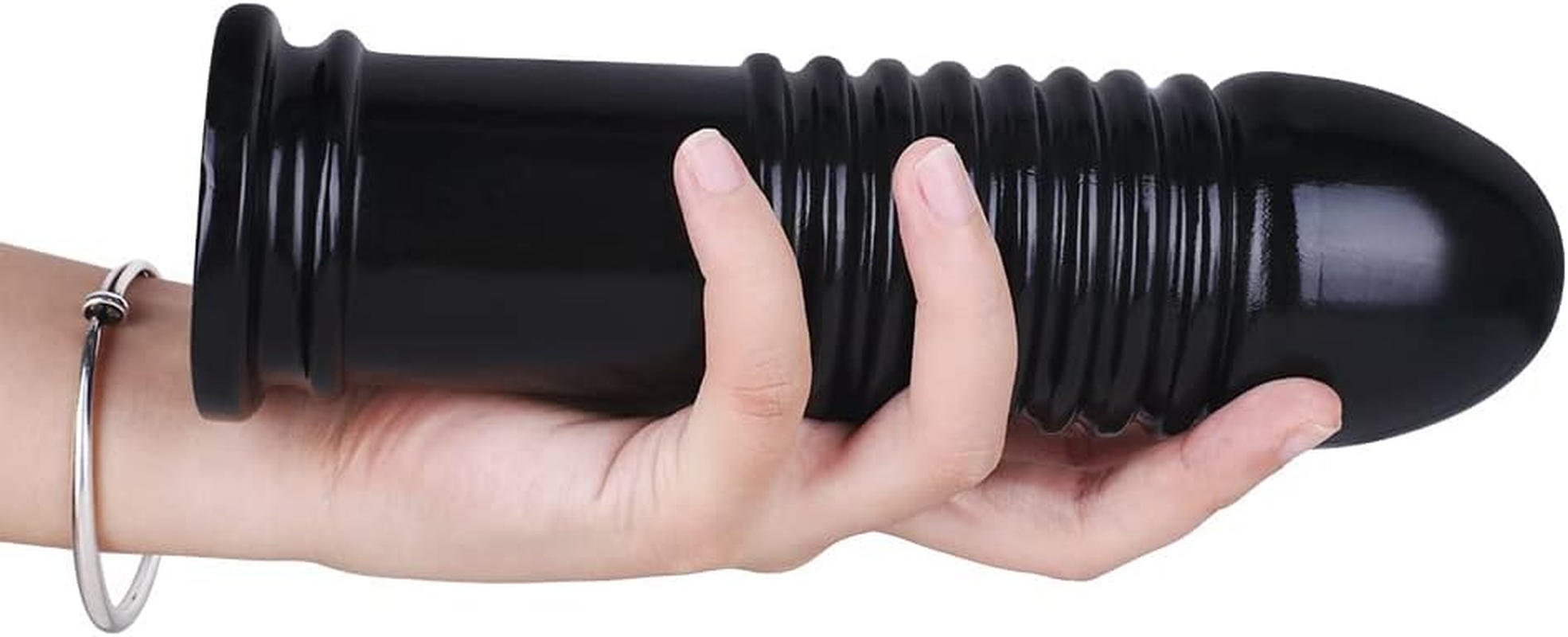 XL Anal Butt Plug BIG Dildo Dong Monster Fat Massive Thick Extra Large HUGE Silicone Ribbed Anal Beads Sex Toy image number 1