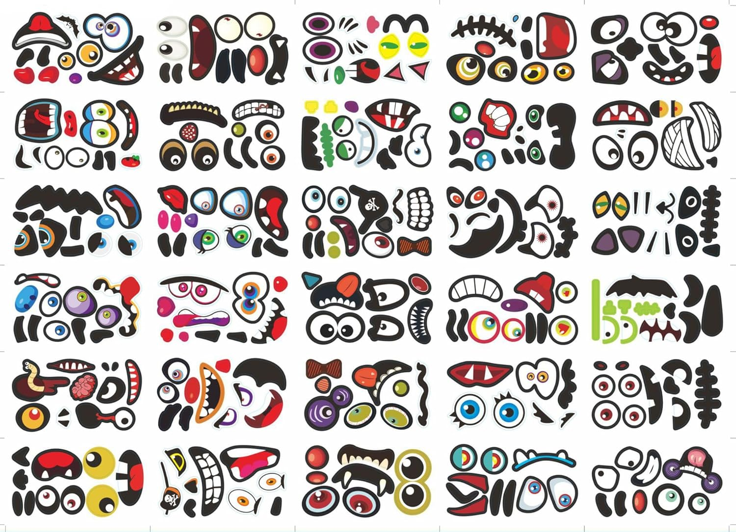 PQCLXUYA 30 Pack Halloween Pumpkin Decorating Stickers Make 60 Small Pumpkin Face Stickers for Halloween Kids Toddlers Party Favors Halloween Treats Stickers Gifts image number 3