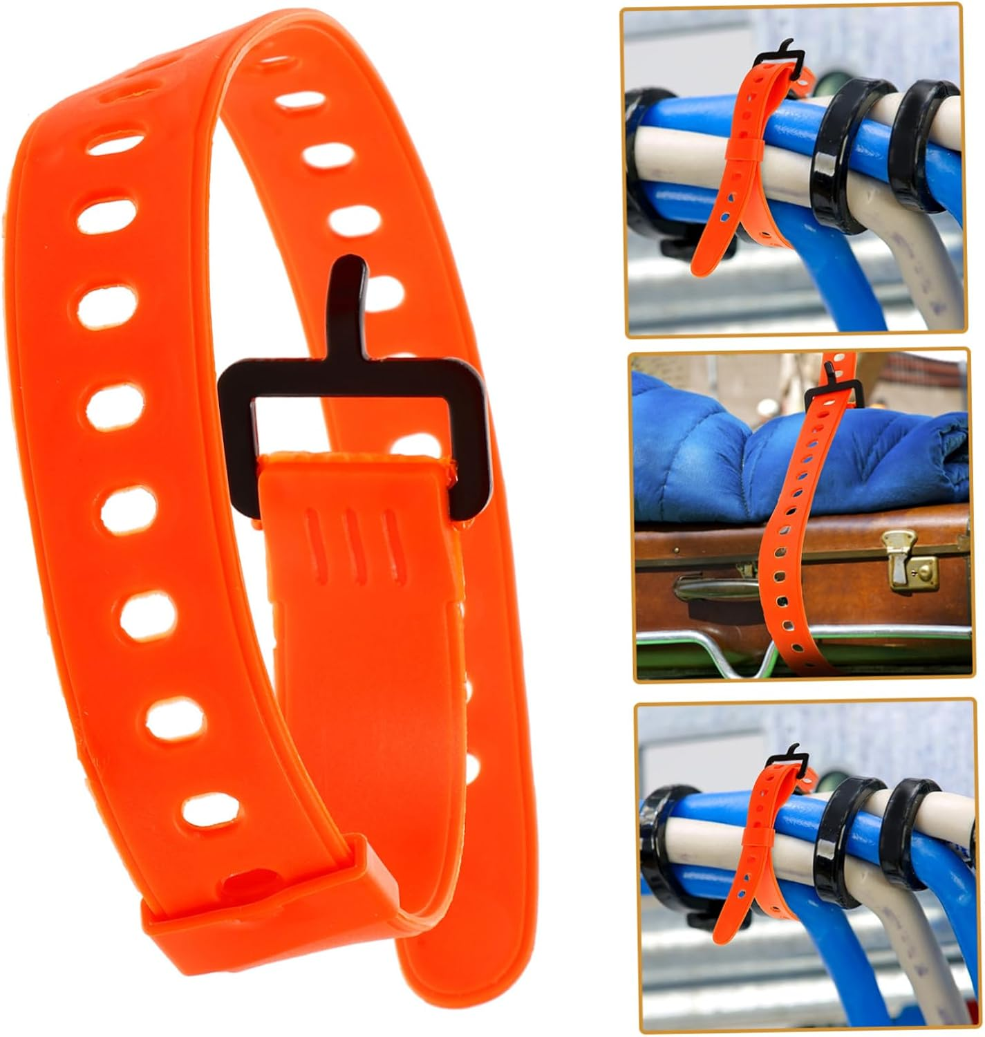 GOOHOCHY Camping Buckle Straps Heavy Duty Luggage Straps Rubber Tension Bag Luggage Fixing for Outdoor image number 3