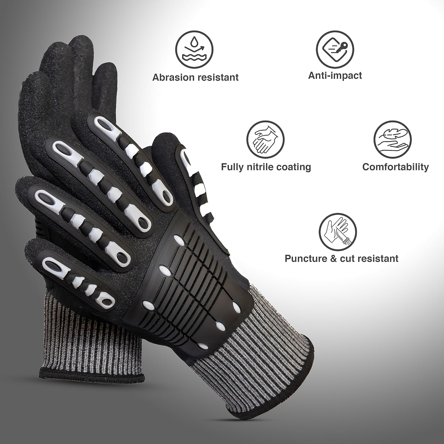 Fully Coated Lobster Gloves for Diving - Puncture and Cut Resistant, Spearfishing, Sea Urchin, Crab Harvesting, Catching, Lobstering - with Gloves Clip Gift image number 3