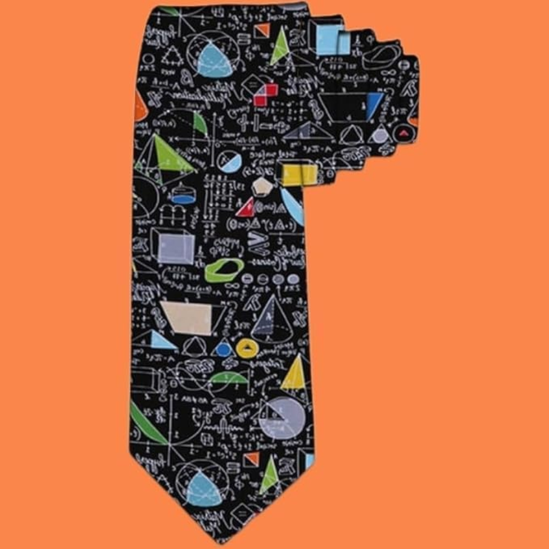 Men'S Math Equations Trigonometry Necktie Ties Novelty Business Formal Neckties image number 1