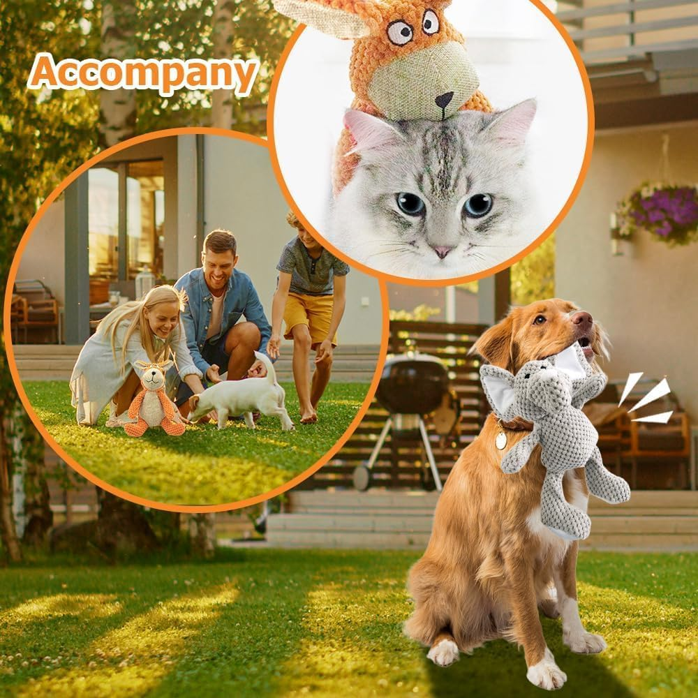 Designed for Heavy Chewers, 2024 Newest Dog Animals Chew Toy, Invincipaw Animals for Heavy Chewers, Animals for Heavy Chewers Tough Stuffed Animals Suitable Large, Medium and Small Dogs (#4) image number 3