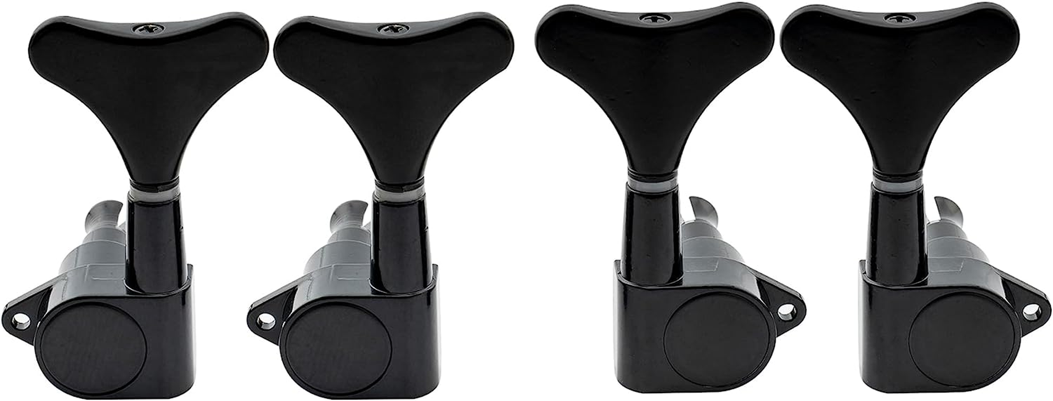 Musiclily 2R2L Sealed Bass Tuners Tuning Pegs Keys Machine Heads Set, Black