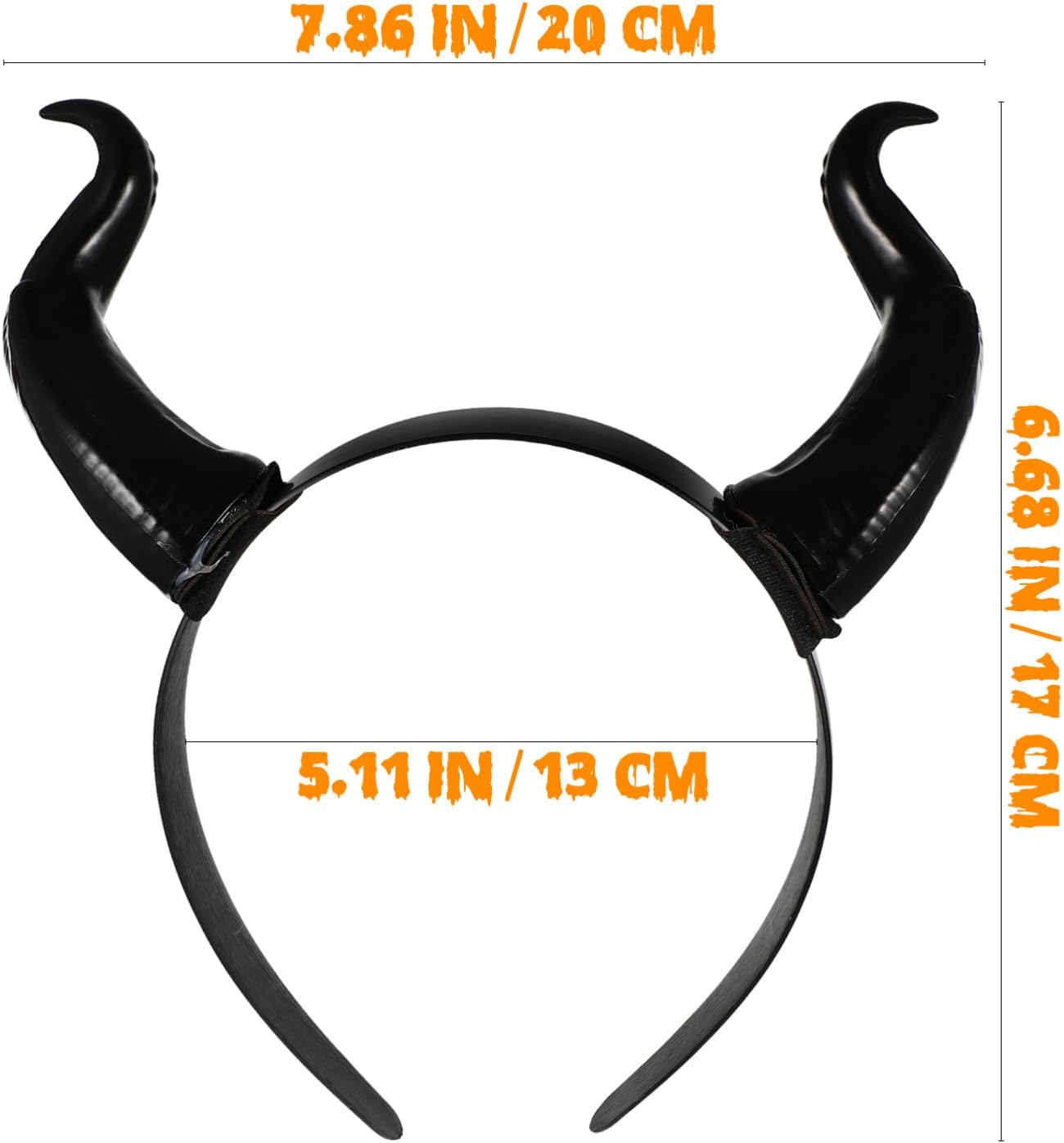 TOYANDONA 1 Piece Devil Horns Headband: Halloween Ox Horn Headpiece Ox Horn Headband Cosplay Accessories Gothic Hair Band for Women Men and Girls image number 6