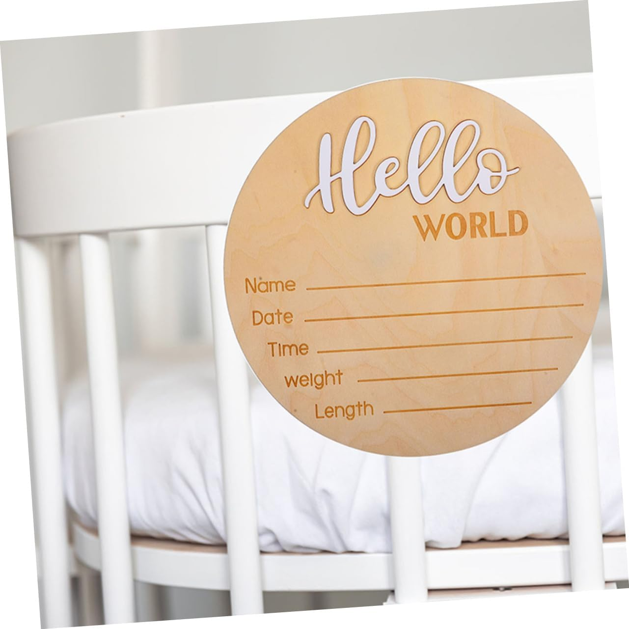2 Pcs Wooden Birth Announcement Signs Newborn Name Board for Hospital Photography Prop Sturdy Arrival Plaque with Chic Design image number 6