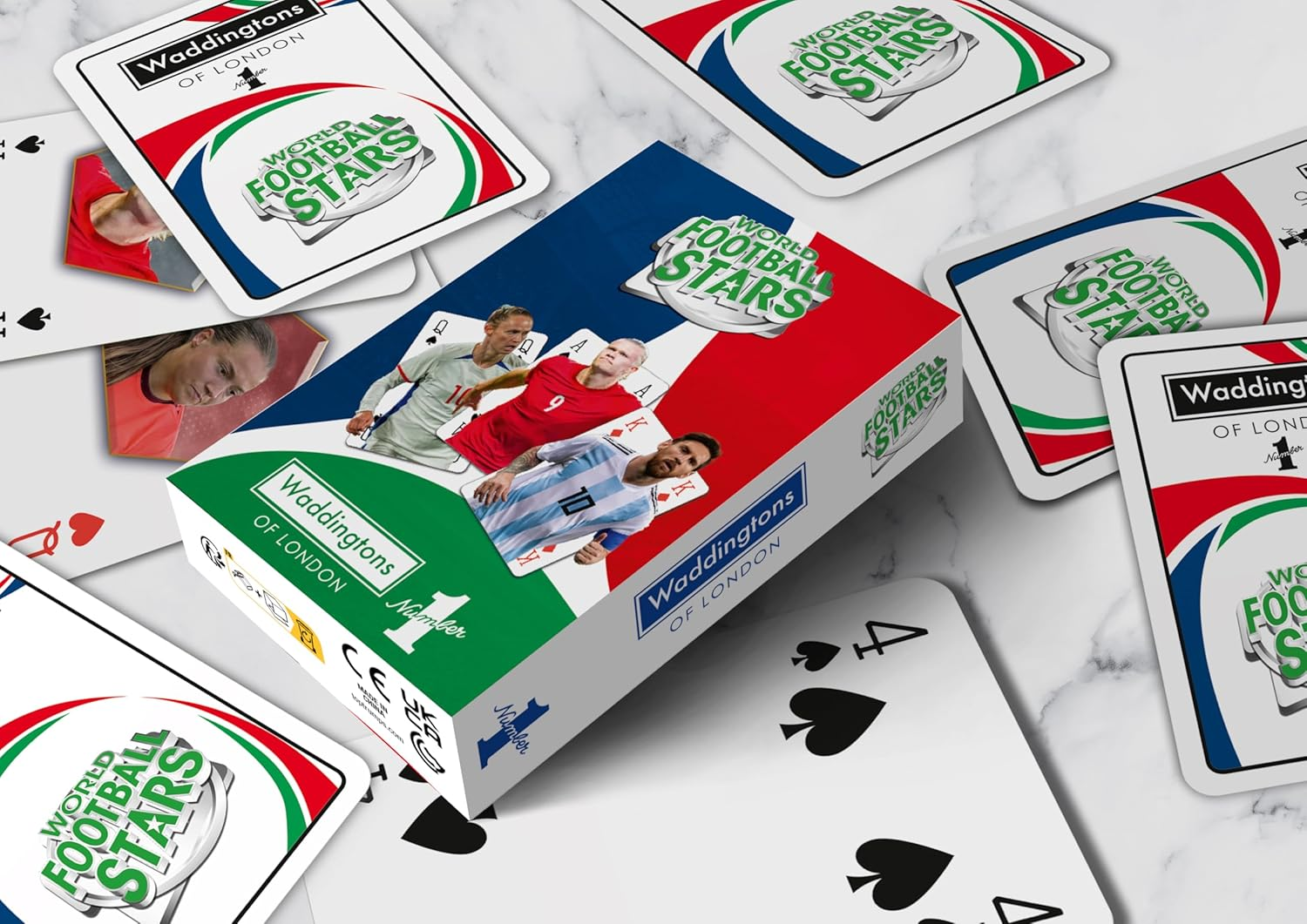 Waddingtons No. 1 of London World Football Stars Playing Cards - Playing Card Deck Full of Soccer Stars image number 1